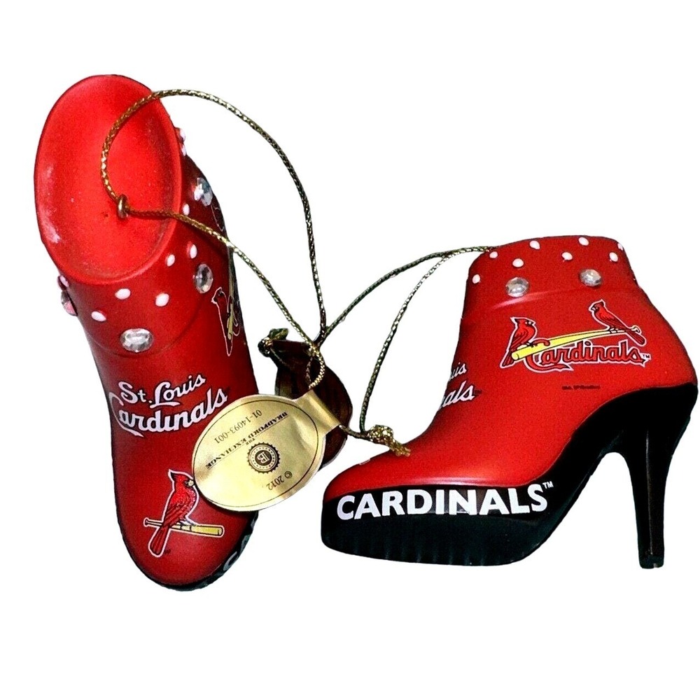 Bradford Exchange St. Louis Cardinals Boot Ornament‎ Rhinestone Decor
